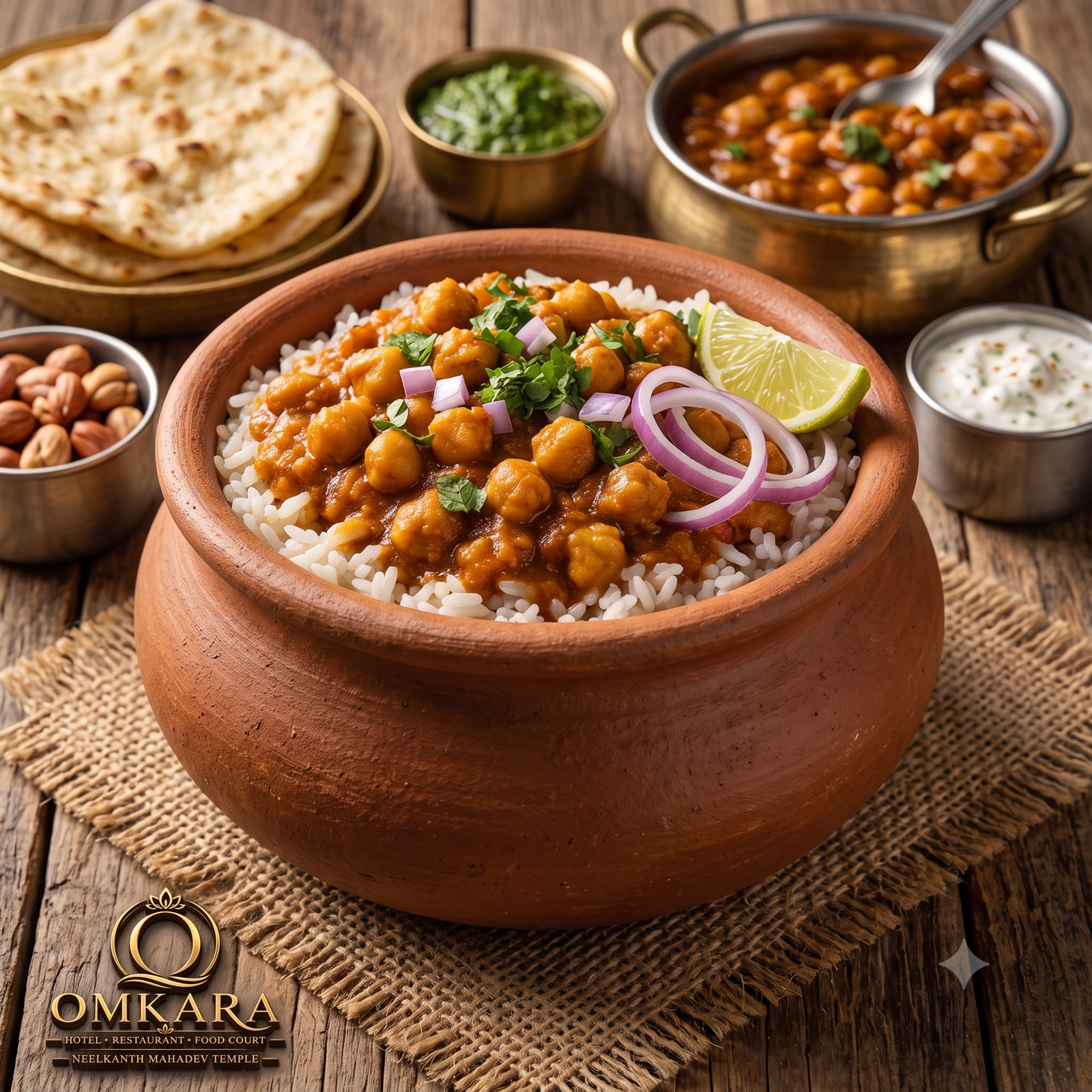 Chhole Rice Handi at Mahananda Pure Vegetarian Restaurant